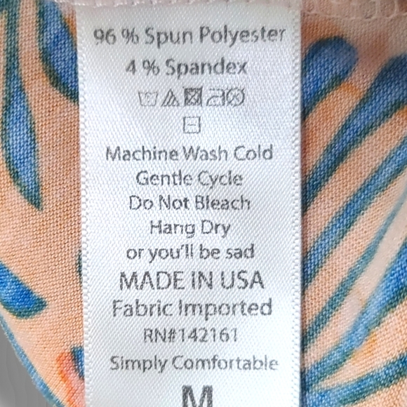 LuLaRoe Women's Pull On Orange/Blue Pattern Stretch Maxi Skirt Size Medium - Picture 6 of 6